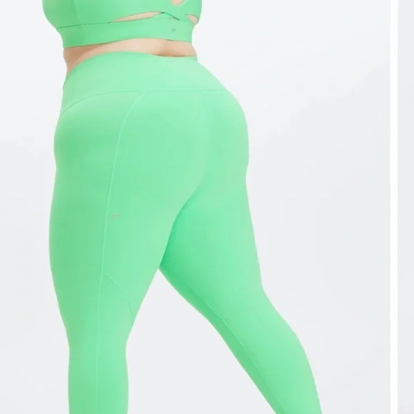 NWT Fabletics Power Hold High Waist Capri Leggings Mint Green - Picture 2 of 11